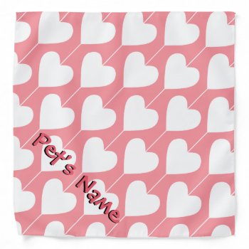 Heart Strings Pink Pet Bandanna by elizme1 at Zazzle