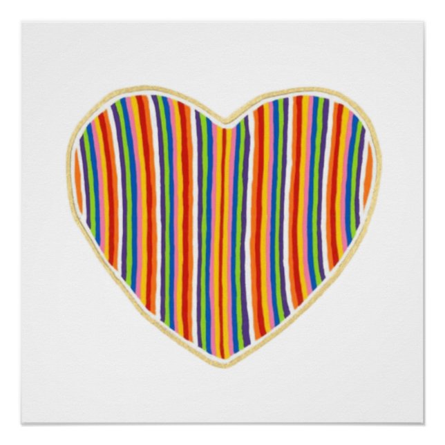 Heart Stripes Perfect Poster (Front)