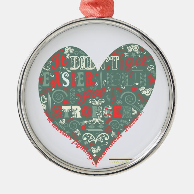 Heart - stronger metal ornament (Front)