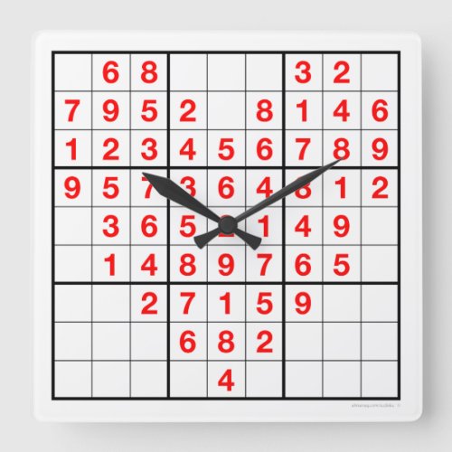 Heart Sudoku Clock with downloadable puzzle Easy