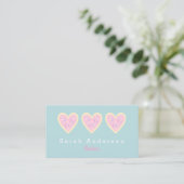 Heart Sugar Cookie Business Card for Bakers (Standing Front)