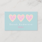 Heart Sugar Cookie Business Card for Bakers (Front)