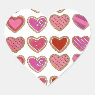 Heart Sugar Cookies Valentine's Day Baking Heart Sticker