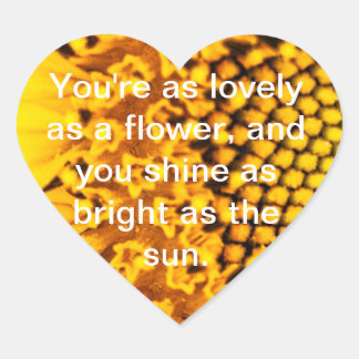 Heart Sunflower Sticker