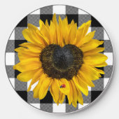 Heart Sunflower with Ladybug Wireless Charger (Front)
