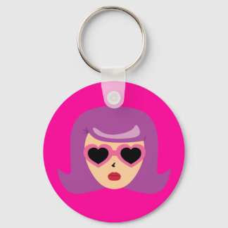 Heart Sunglasses Keychain