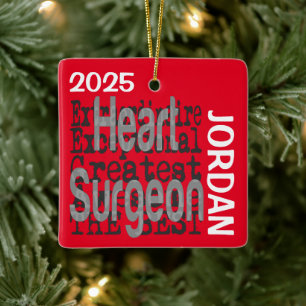 Heart Surgeon Extraordinaire CUSTOM Ceramic Ornament
