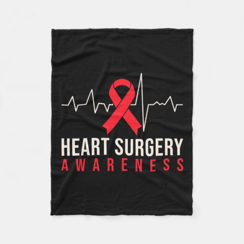 Heart Surgery Byp Awareness Heart Heart Surgery 1  Fleece Blanket