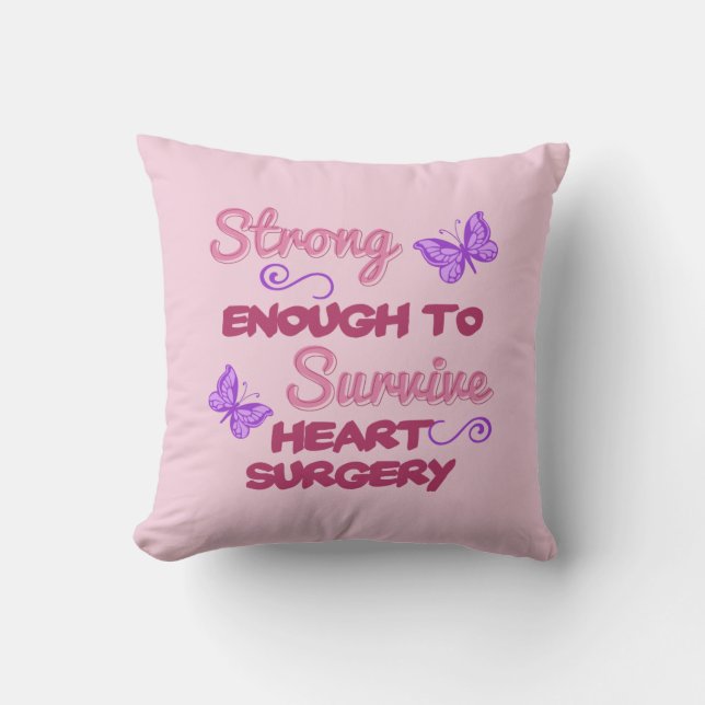 Heart Surgery For Women Throw Pillow (Front)