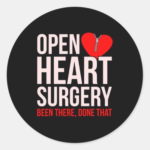 Heart Surgery Heart Disease Awareness Survivor Gra Classic Round Sticker