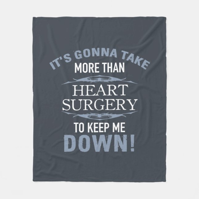 Heart Surgery Humor Fleece Blanket (Front)