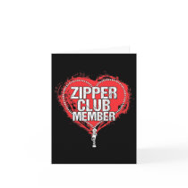 Heart Surgery Humor Funny Zipper Club Member  Card