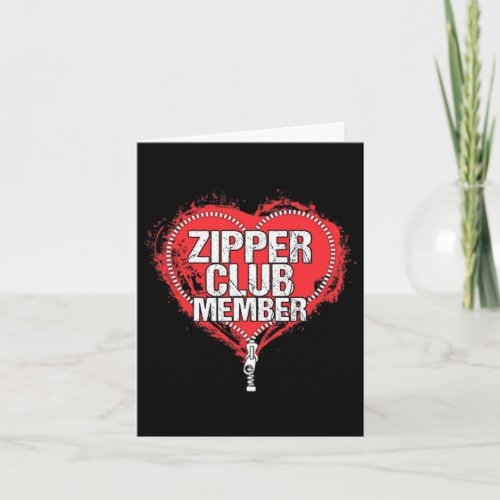 Heart Surgery Humor Funny Zipper Club Member  Card