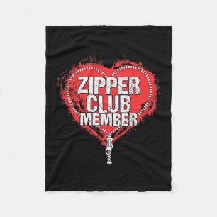 Heart Surgery Humor Funny Zipper Club Member Fleece Blanket