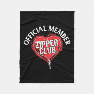 Heart Surgery Official Zipper Club Member Gift Fleece Blanket