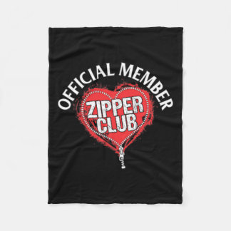 Heart Surgery Official Zipper Club Member Gift  Fleece Blanket