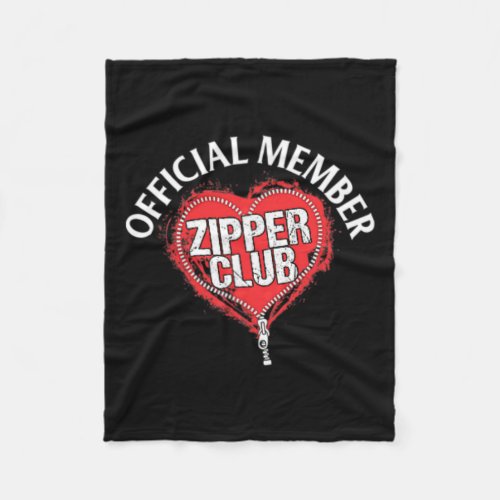 Heart Surgery Official Zipper Club Member Gift  Fleece Blanket