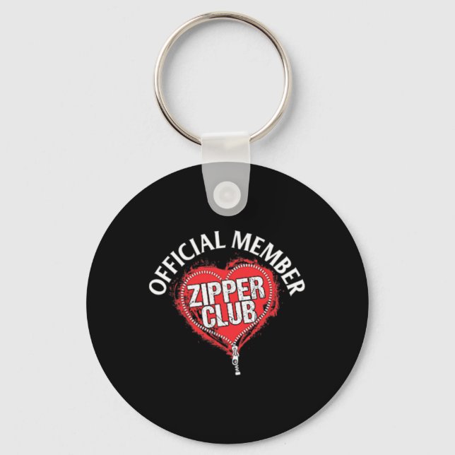 Heart Surgery Official Zipper Club Member Gift  Keychain (Front)
