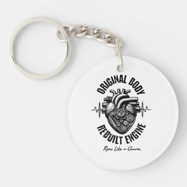 Heart Surgery Original Body Rebuilt Engine Runs Li Keychain (Front)