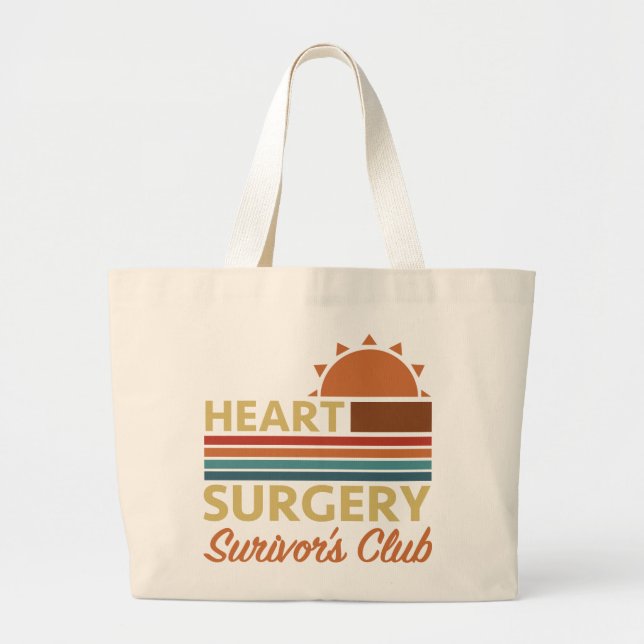 Heart Surgery Recovery Humor Large Tote Bag (Front)