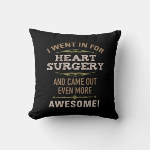 Heart Surgery Recovery Humor Throw Pillow