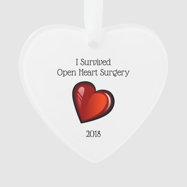 Heart Surgery Survivor 2018 Ornament (Front)