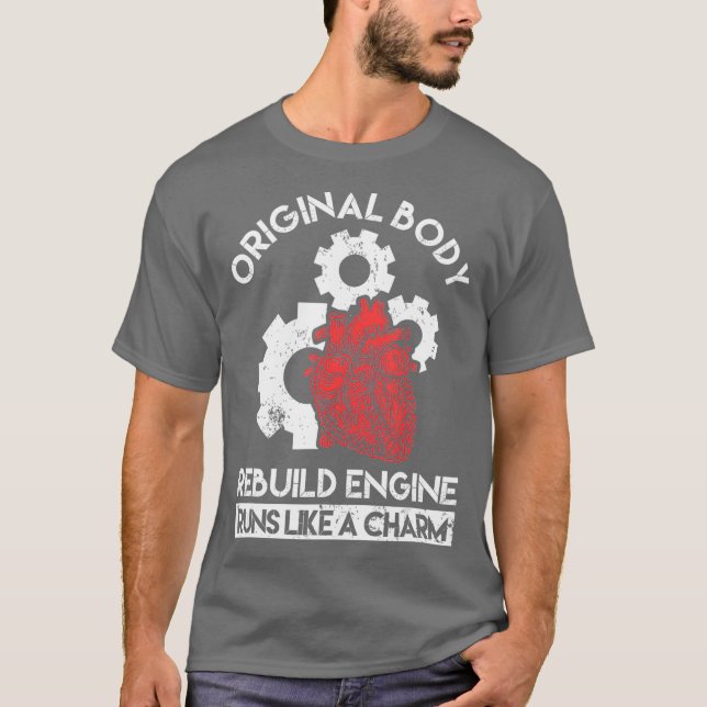 Heart Surgery Survivor Bypass Recovery Get Well T-Shirt (Front)