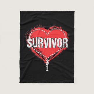 Heart Surgery Survivor Cardiac New Life Gift  Fleece Blanket