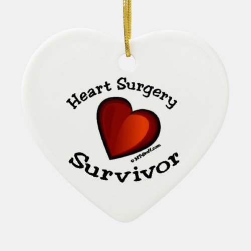 Heart Surgery Survivor Ceramic Ornament