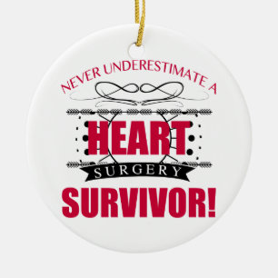 Heart Surgery Survivor Ceramic Ornament