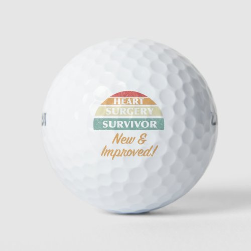 Heart Surgery Survivor Humor Golf Balls