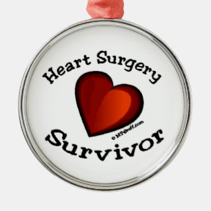 Heart Surgery Survivor Metal Ornament