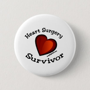 Heart Surgery Survivor Pinback Button