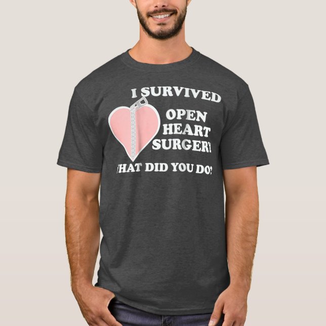 Heart Surgery Survivor T Shirts Zipper Club Tee (Front)