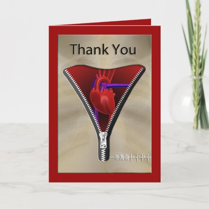 Heart Surgery Thank You Card | Zazzle.com