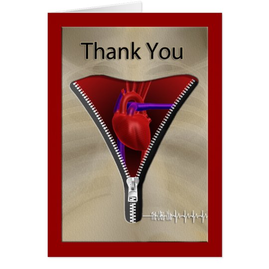 Heart Surgery Thank You Card | Zazzle