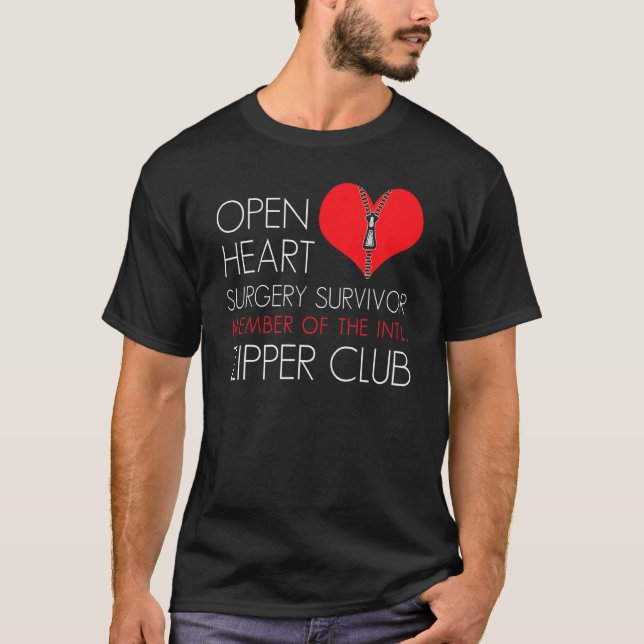 Heart Surgery Zipper Club Member T-Shirt (Front)