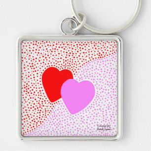 Heart Surprise Premium Square Key Chain