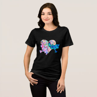 Heart surrounded by pigeon Tri-Blend shirt