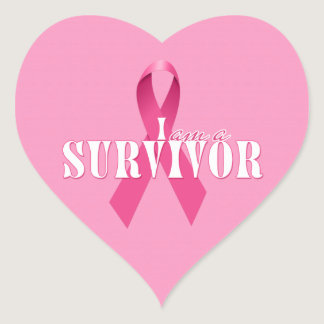Heart Survivor Breast Cancer Awareness Heart Sticker