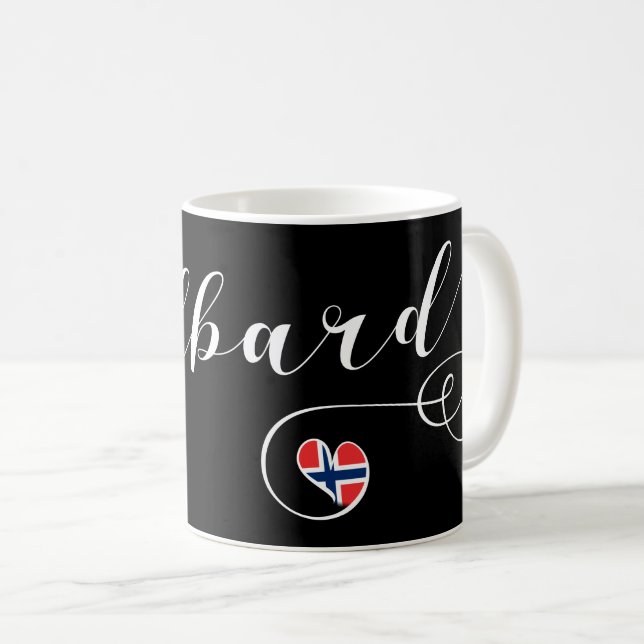 Heart Svalbard Flag, Spitsbergen, Norway Coffee Mug (Front Right)