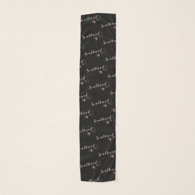 Heart Svalbard Flag, Spitsbergen, Norway Scarf (Front)