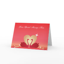 Heart Swans Silhouette