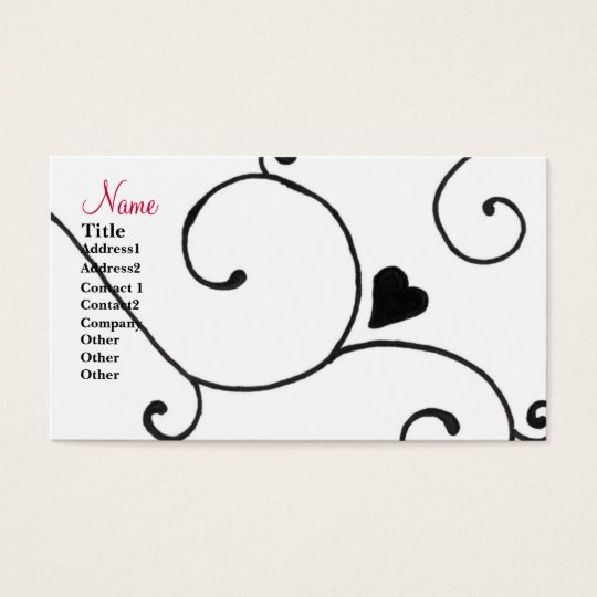 Heart Swirl Business Card
