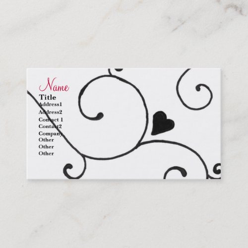 Heart Swirl Business Card