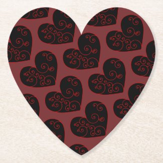 Heart Swirl Paper Coaster