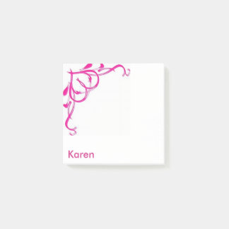 Heart Swirl Personalized - Post-it Notes