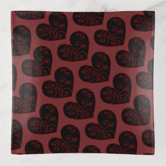 Heart Swirl Trinket Trays
