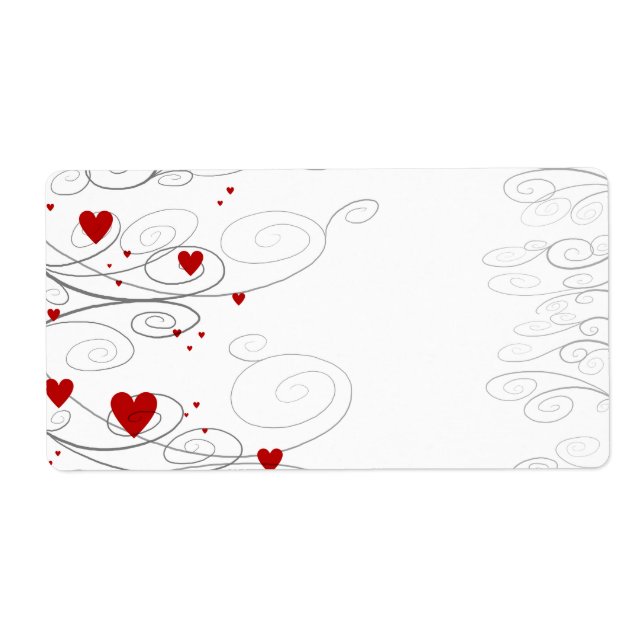 Heart Swirls Label (Front)