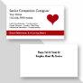 Heart Symbol Caregiver Business Cards